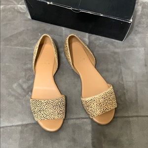 J. Crew - Leopard Peep Toe Flats - 6.5